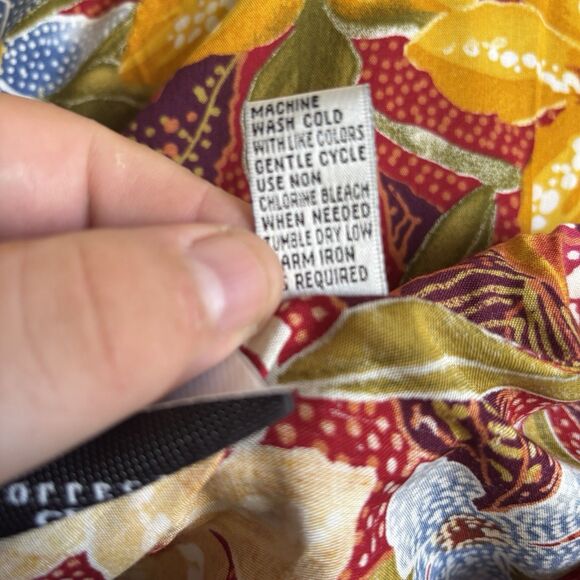 Bohemian Flower Women Top Size 2X Red Maximalist Tropical Travel Going Out Party - Picture 10 of 10